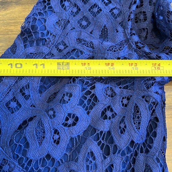 Tularosa Revolve Skylar Lace V Neck Mini Dress Blue Small - Picture 7 of 10